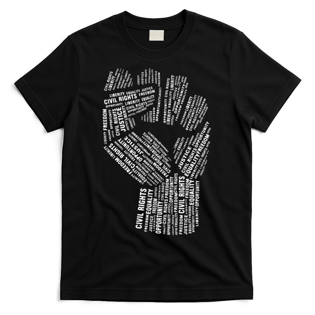 Civil Rights Black Power Fist March For Justice T-Shirt