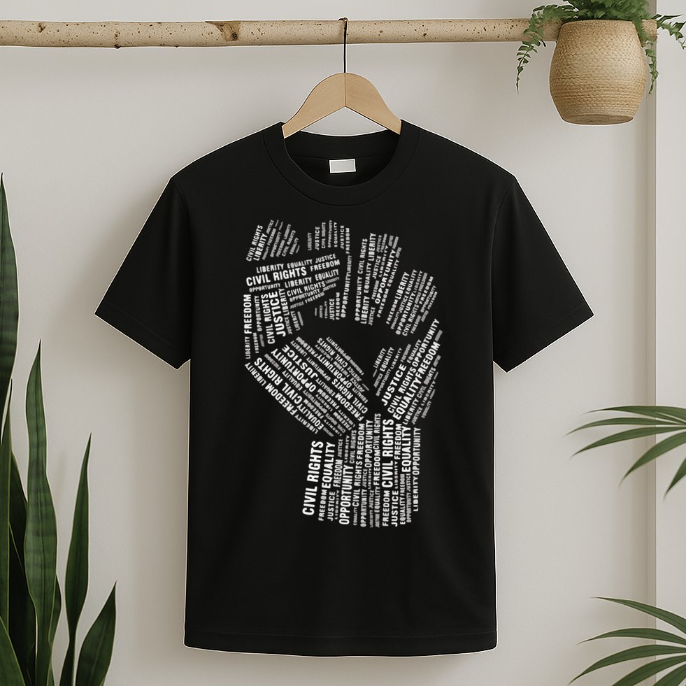 Civil Rights Black Power Fist March For Justice T-Shirt