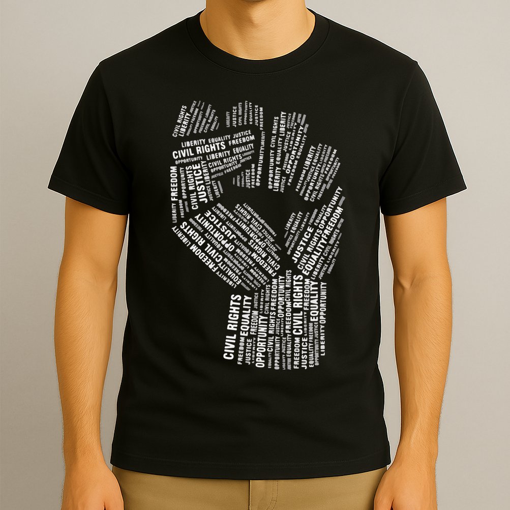 Civil Rights Black Power Fist March For Justice T-Shirt