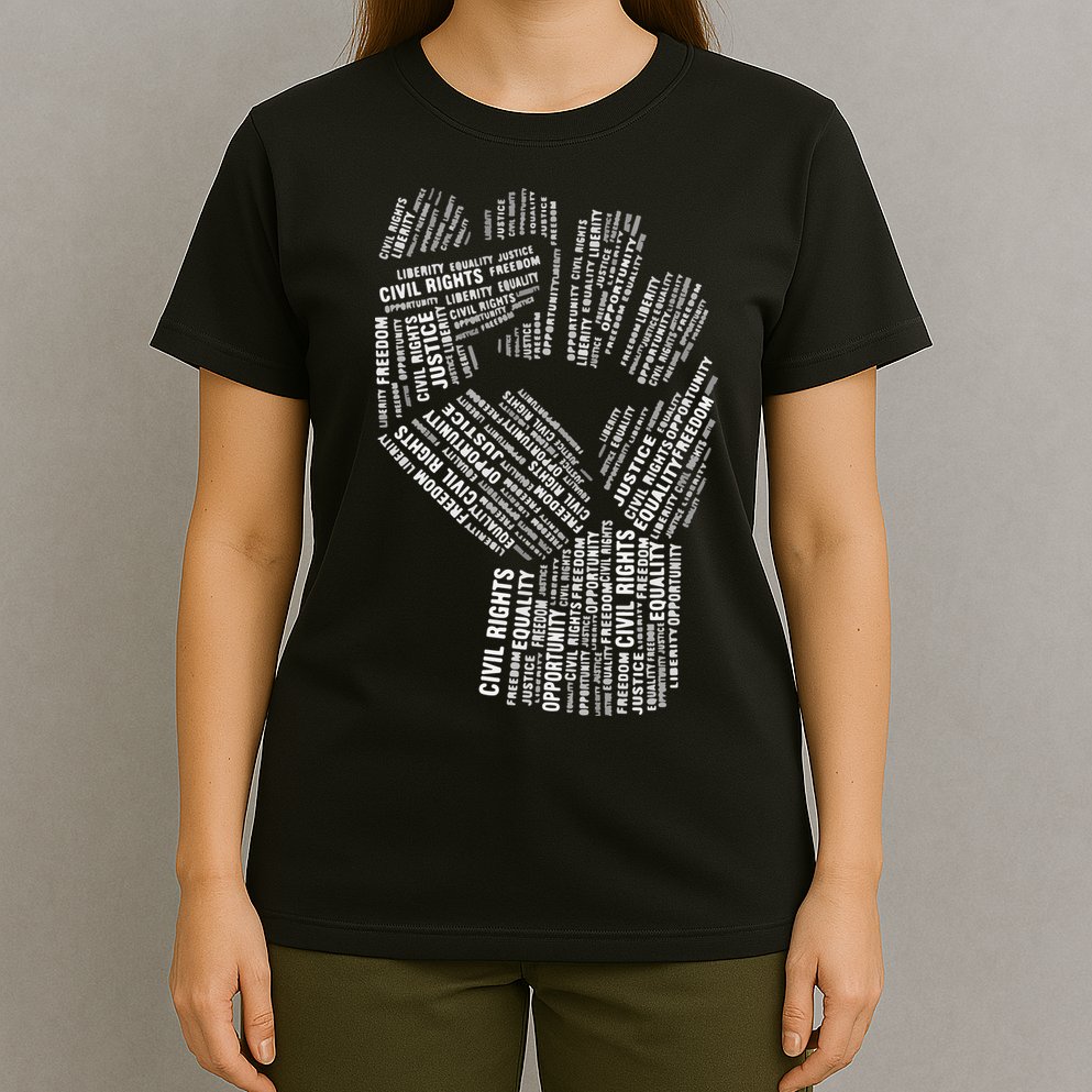 Civil Rights Black Power Fist March For Justice T-Shirt