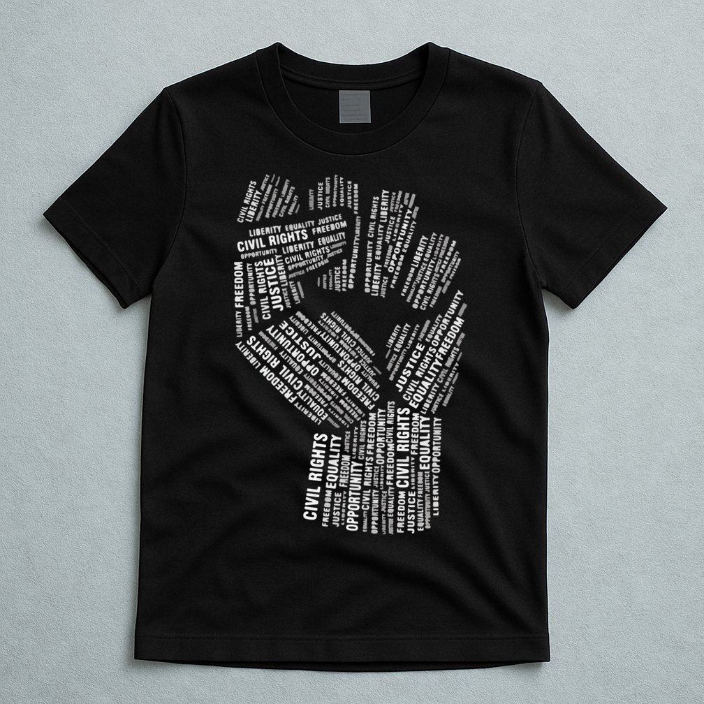 Civil Rights Black Power Fist March For Justice T-Shirt