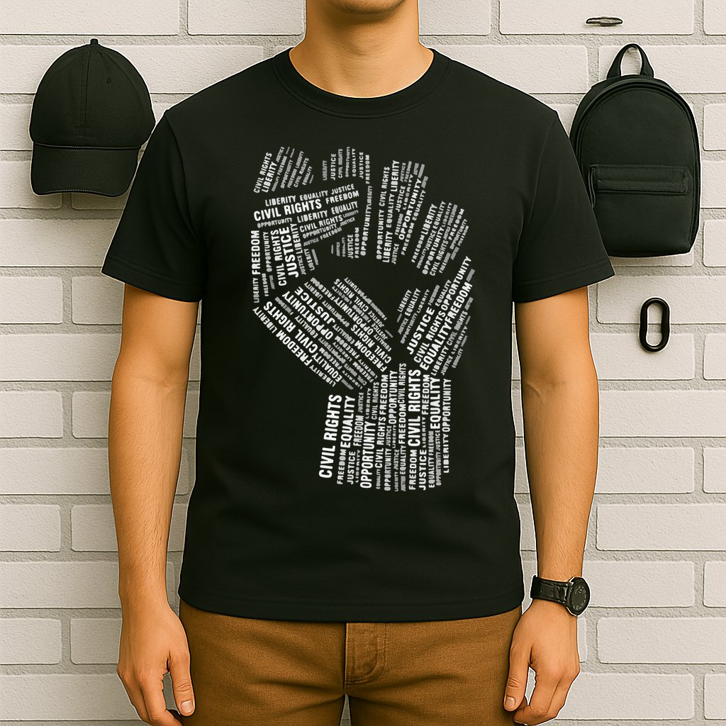 Civil Rights Black Power Fist March For Justice T-Shirt
