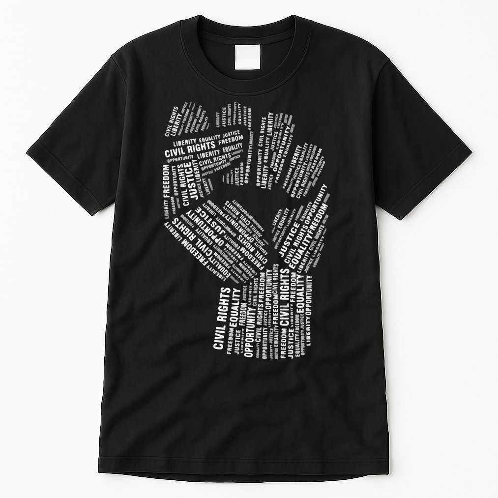 Civil Rights Black Power Fist March For Justice Tall T-Shirt