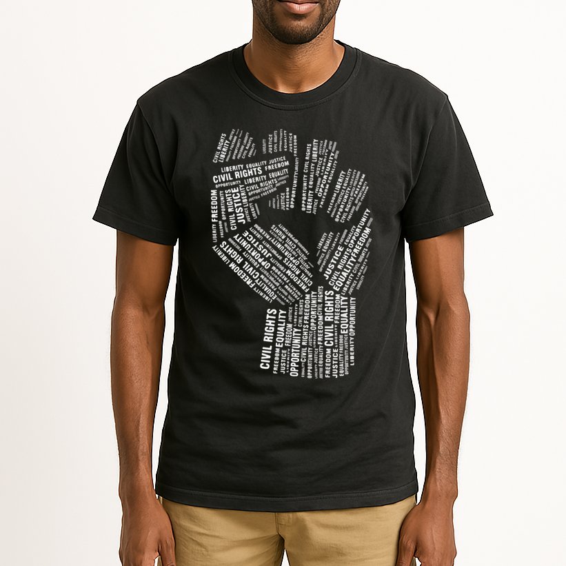 Civil Rights Black Power Fist March For Justice Tall T-Shirt