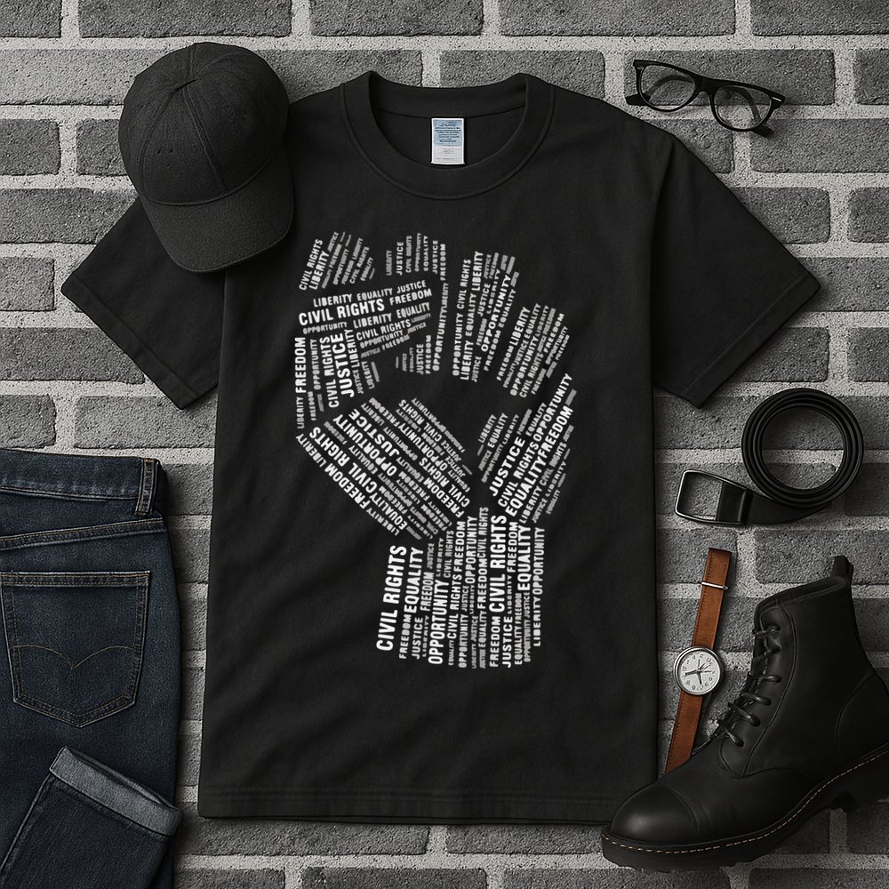 Civil Rights Black Power Fist March For Justice Tall T-Shirt