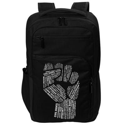 Civil Rights Black Power Fist March For Justice Impact Tech Backpack