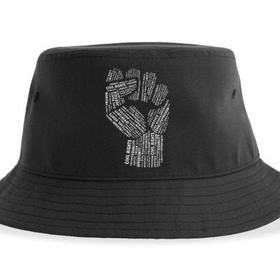 Civil Rights Black Power Fist March For Justice Sustainable Bucket Hat