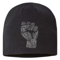 Civil Rights Black Power Fist March For Justice Sustainable Beanie