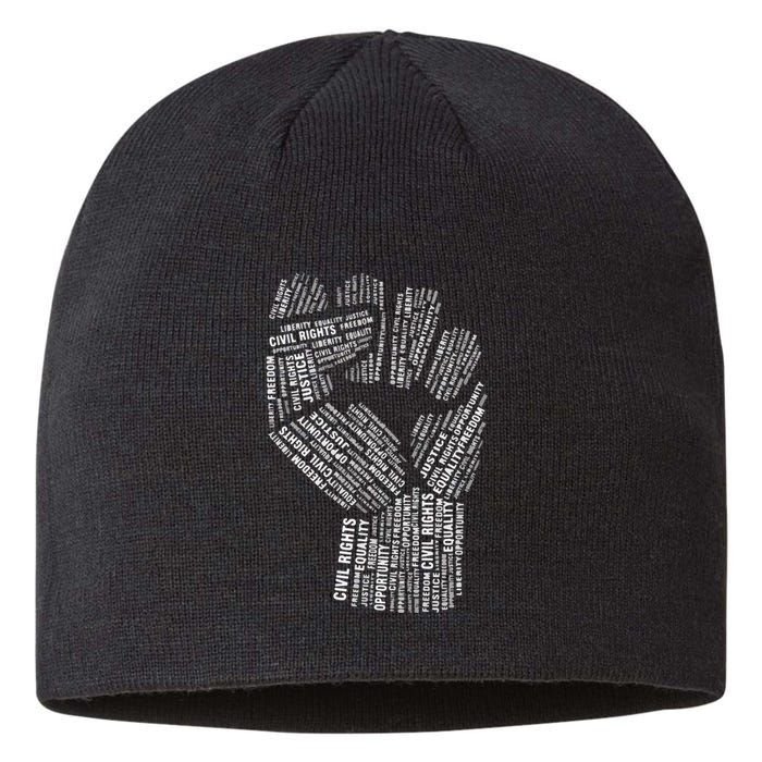 Civil Rights Black Power Fist March For Justice Sustainable Beanie