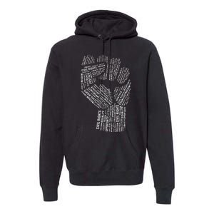 Civil Rights Black Power Fist March For Justice Premium Hoodie