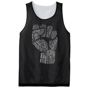 Civil Rights Black Power Fist March For Justice Mesh Reversible Basketball Jersey Tank