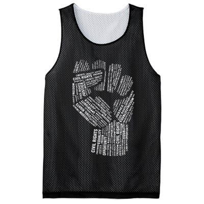 Civil Rights Black Power Fist March For Justice Mesh Reversible Basketball Jersey Tank