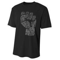 Civil Rights Black Power Fist March For Justice Performance Sprint T-Shirt