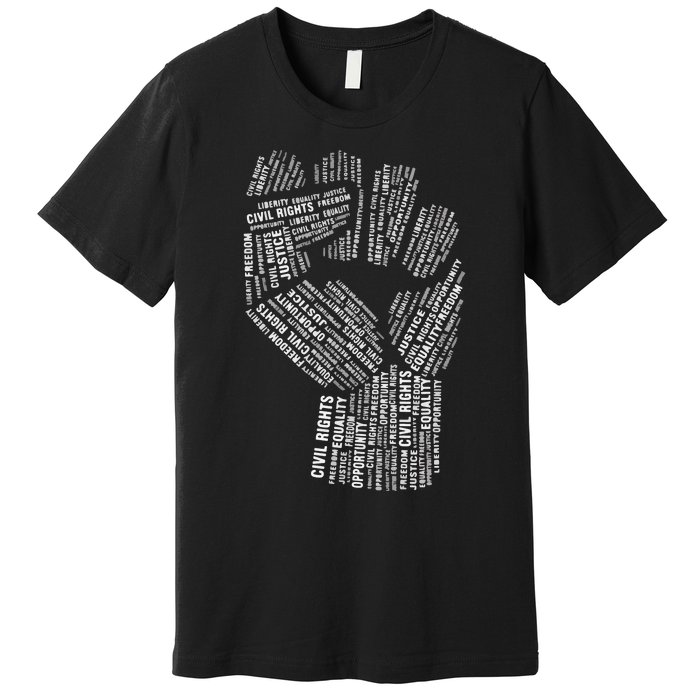 Civil Rights Black Power Fist March For Justice Premium T-Shirt