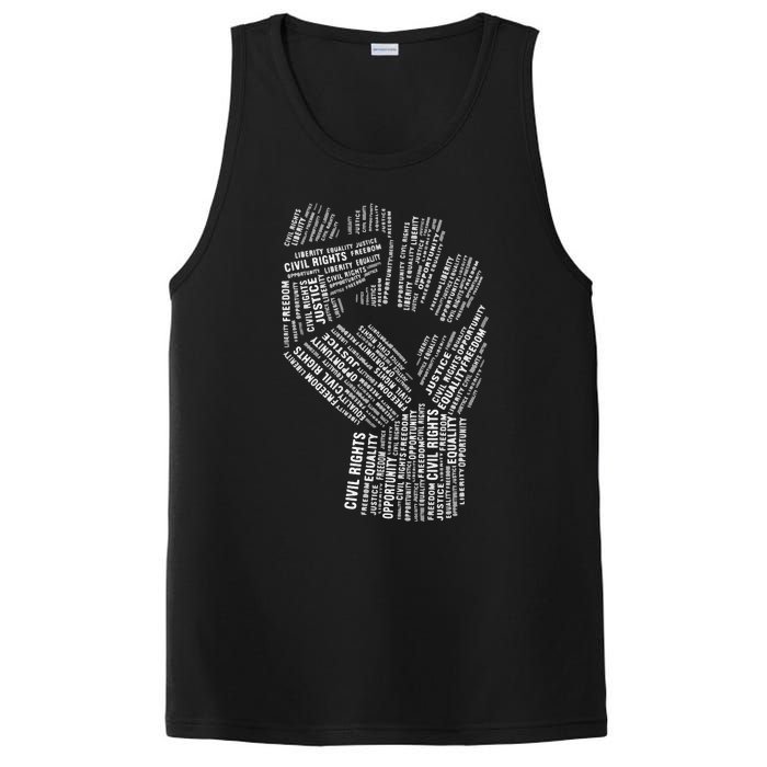 Civil Rights Black Power Fist March For Justice PosiCharge Competitor Tank