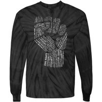 Civil Rights Black Power Fist March For Justice Tie-Dye Long Sleeve Shirt