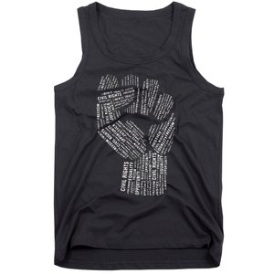 Civil Rights Black Power Fist March For Justice Tank Top