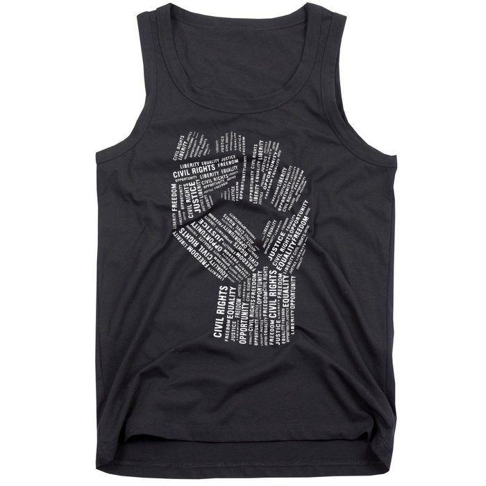 Civil Rights Black Power Fist March For Justice Tank Top