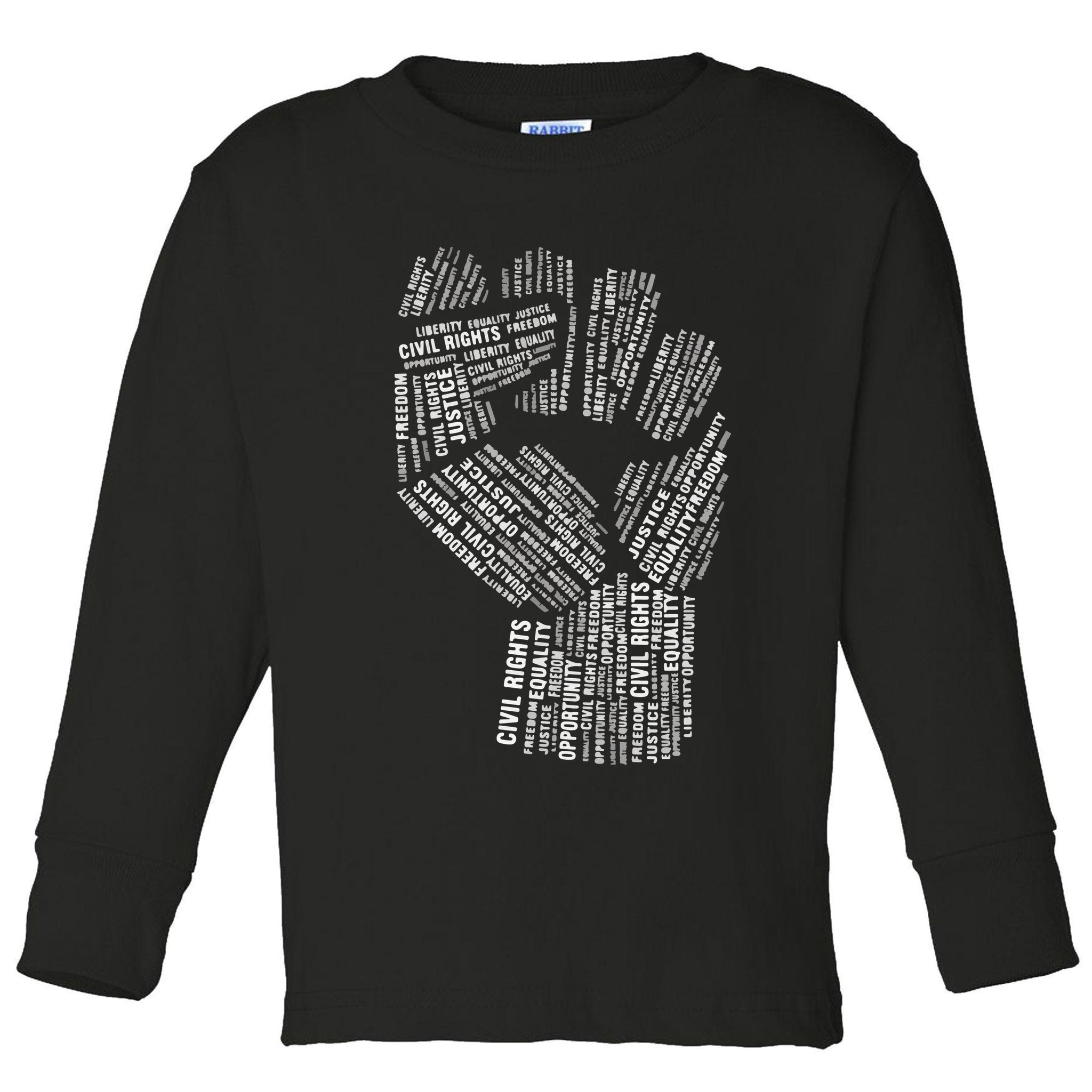 Civil Rights Black Power Fist March For Justice Toddler Long Sleeve Shirt