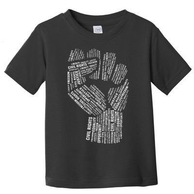 Civil Rights Black Power Fist March For Justice Toddler T-Shirt