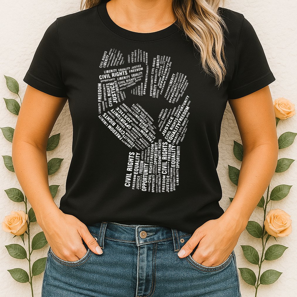 Civil Rights Black Power Fist March For Justice Womens T-Shirt