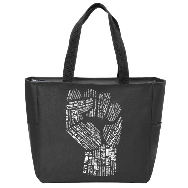 Civil Rights Black Power Fist March For Justice Zip Tote Bag