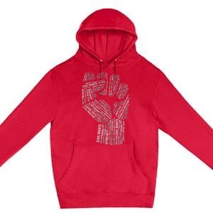 Civil Rights Black Power Fist March For Justice Premium Pullover Hoodie