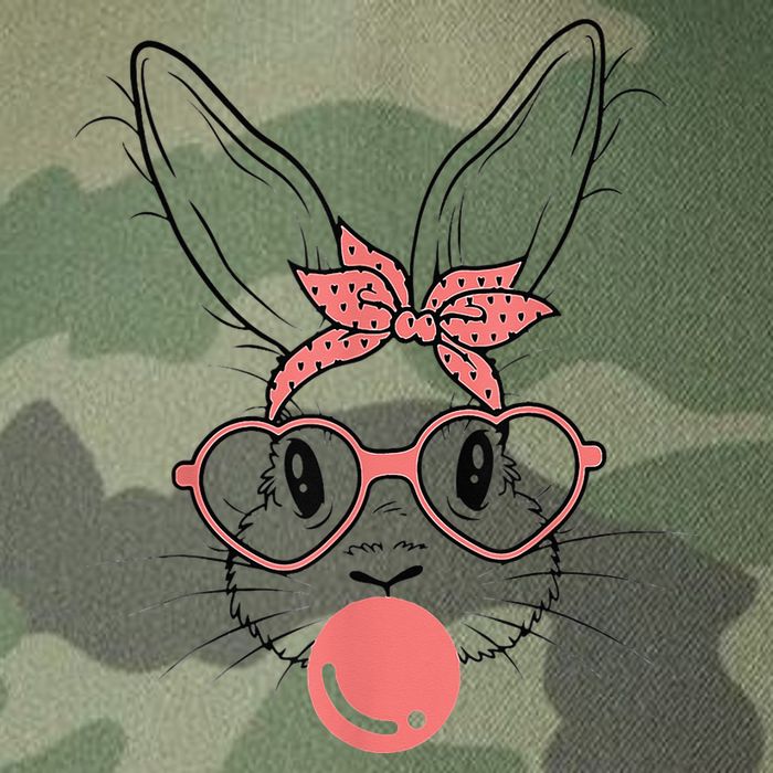 Cute Rabbit Bunny Blowing Bubble Gum Easter Day Legacy Tie Dye Trucker Hat