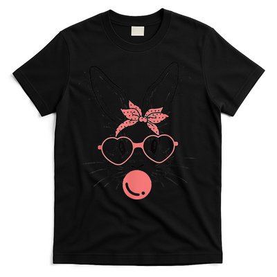 Cute Rabbit Bunny Blowing Bubble Gum Easter Day T-Shirt