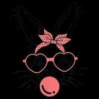 Cute Rabbit Bunny Blowing Bubble Gum Easter Day Drawstring Bag