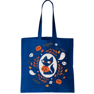 Cute Retro Black Cat Fall Halloween Cool Gift Tote Bag