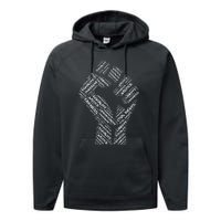 Civil Rights Black Power Fist March For Justice Performance Fleece Hoodie