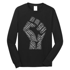 Civil Rights Black Power Fist March For Justice Long Sleeve Shirt