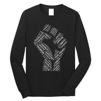 Civil Rights Black Power Fist March For Justice Long Sleeve Shirt