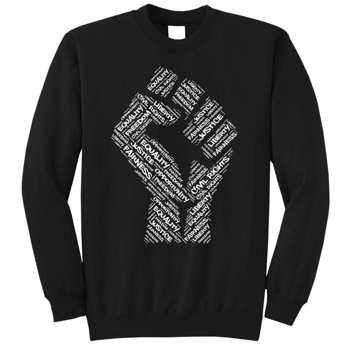 Civil Rights Black Power Fist March For Justice Sweatshirt