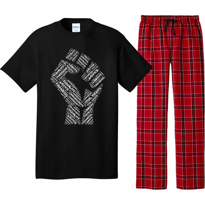 Civil Rights Black Power Fist March For Justice Pajama Set