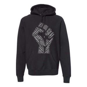 Civil Rights Black Power Fist March For Justice Premium Hoodie