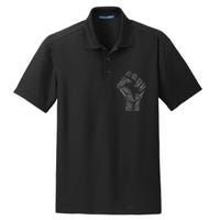 Civil Rights Black Power Fist March For Justice Dry Zone Grid Polo