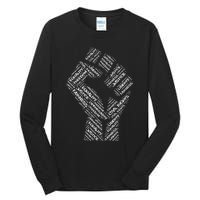 Civil Rights Black Power Fist March For Justice Tall Long Sleeve T-Shirt