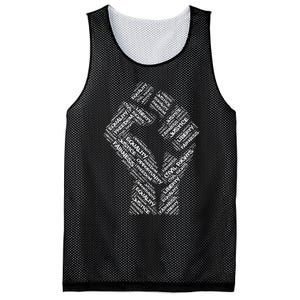 Civil Rights Black Power Fist March For Justice Mesh Reversible Basketball Jersey Tank