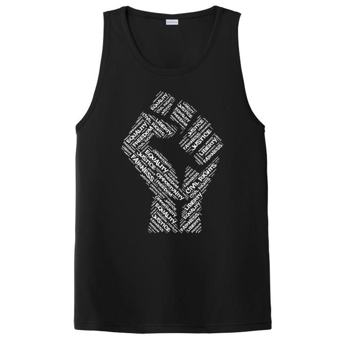 Civil Rights Black Power Fist March For Justice PosiCharge Competitor Tank