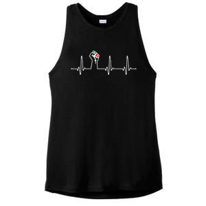 Civil Rights Black Power Fist Heartbeat Hoodie Customize Now Ladies PosiCharge Tri-Blend Wicking Tank