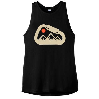 Climbing Rock Bouldering Climb Carabiner Climbers Gifts Ladies PosiCharge Tri-Blend Wicking Tank