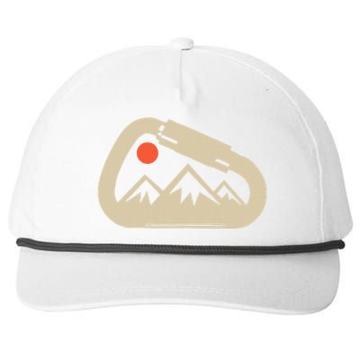 Climbing Rock Bouldering Climb Carabiner Climbers Gifts Snapback Five-Panel Rope Hat