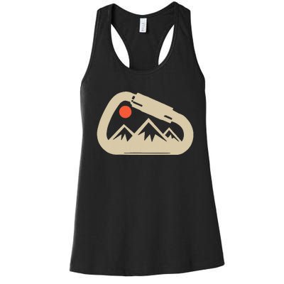 Climbing Rock Bouldering Climb Carabiner Climbers Gifts Women's Racerback Tank