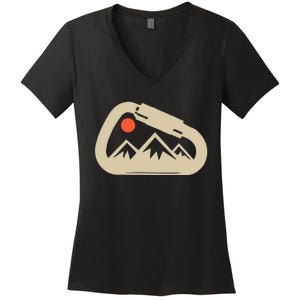 Climbing Rock Bouldering Climb Carabiner Climbers Gifts Women's V-Neck T-Shirt