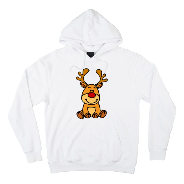 Cute Reindeer Baby Red Nose Christmas Xmas Hoodie