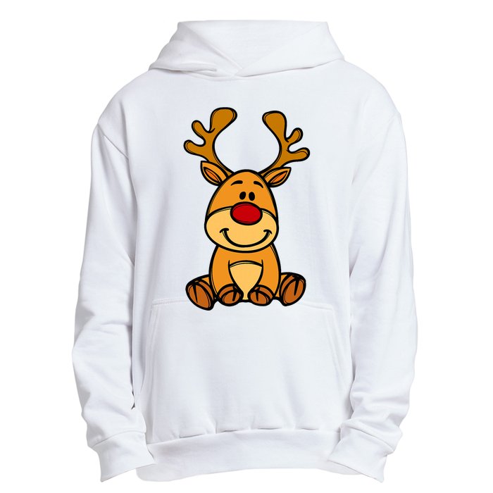 Cute Reindeer Baby Red Nose Christmas Xmas Urban Pullover Hoodie