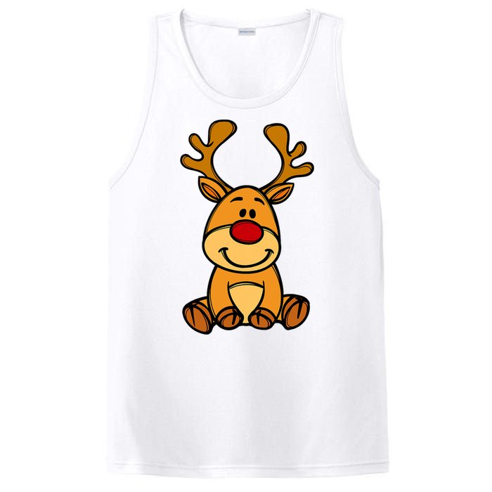 Cute Reindeer Baby Red Nose Christmas Xmas PosiCharge Competitor Tank