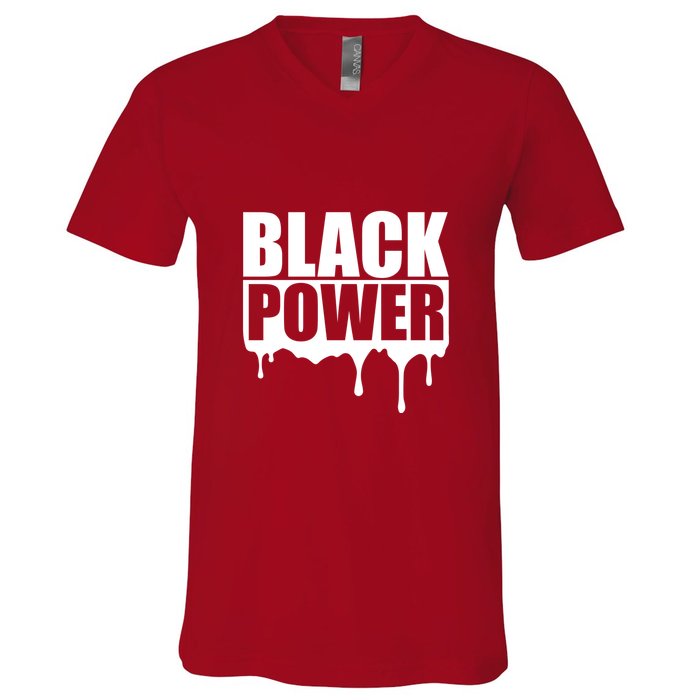 Civil Rights Black Power Fist African Pride V-Neck T-Shirt